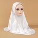 Women's Hijab summer new headscarf crystal linen soft brim double layer satin headscarf scarf_viptrois.com