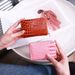 Card Bag Card Cases Card Holder For Women Crocodile Pattern Solid Color Accordion Simple Multi Card Slot Card Holder Zipper Coin Purse For Women_viptrois.com