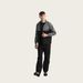 Men's Reflective Stand Collar Jacket – Lightweight Spring Coat With Safety Stripes (Gray Reflective Panels)_viptrois.com