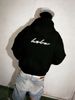 Spring Streetwear Hoodie Cotton Blend Oversized Pullover With Bold Letter Print For Urban Fashion_viptrois.com