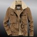 Men's Clothing Winter Cotton Clothes Men's Corduroy Jacket Winter Warm Fleece Lined Coat Oversized Casual Outdoor Windproof Thickened Workwear_viptrois.com