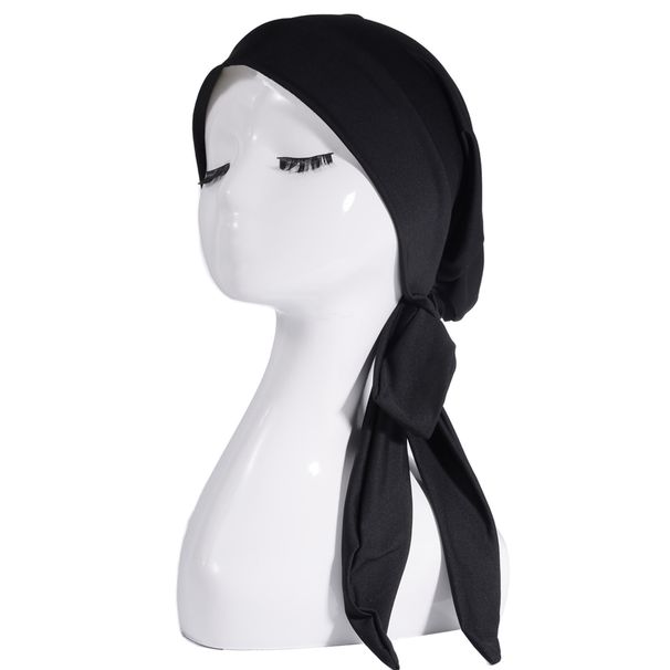 National style elastic ribbon turban hat base hat Baotou hat with strap pirate hat_viptrois.com