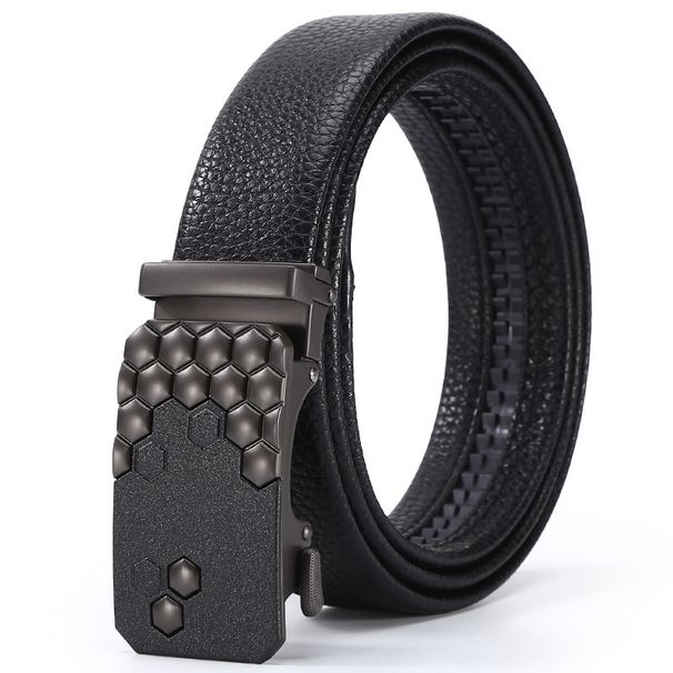 Business Style Two Layer Cowhide Automatic Buckle Men's Belt Fashion Hot Selling Belt_viptrois.com