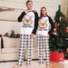 Christmas Fawn letter plaid Christmas family print home dress pajamas_viptrois.com