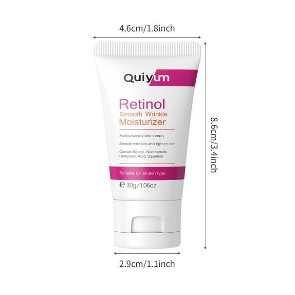 QUIYUM Retinol Cream For Face - Anti-Aging & Brightening, Encapsulated Retinol, Hydrates & Repairs Skin Barrier, 30g_viptrois.com