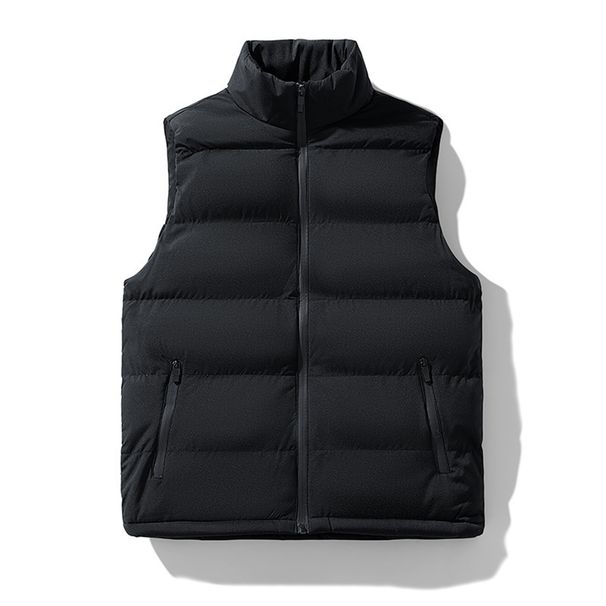 2026 Fashion Waistcoat Women/Men Stand Collar Pure Color Sleeveless Keep Warm Zipper Cotton Vest M-5XL_viptrois.com