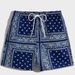 Men's Loose Athletic Shorts Street Style Paisley Print Trendy Casual Beach Pants Five Point Pants_viptrois.com