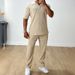 Men's Clothing Spring And Summer Fashion Casual Polo Short Sleeved Shirt And Trousers Two Piece Men's Suit_viptrois.com