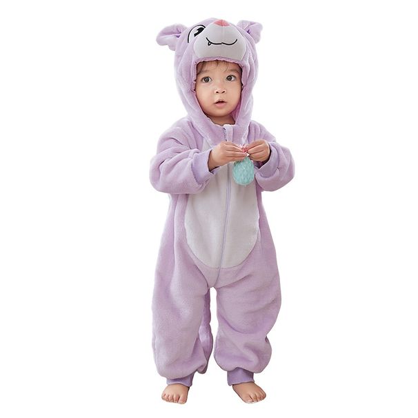 Children's spring and autumn climbing clothes, baby cartoon one-piece clothes, infants and young children flannel climbing_viptrois.com