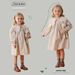 Mother & Kids Korean version lapel printed lace girl dress 2024 autumn new long sleeve sweet children's princess dress pure cotton_viptrois.com