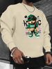 Men's Loose Casual Fashionable Cool Bear Pattern Printed Round Neck Long Sleeved Sweatshirt For Autumn And Winter_viptrois.com