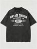Relaxed Washed 1987 Number Cotton T-Shirt Men's Casual Streetwear Tee_viptrois.com