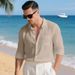 2026 European Men's Spring-Autumn Solid Color Cotton-Linen Collared Long-Sleeved Breathable Casual Large-Sized Shirt_viptrois.com