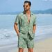 2026 New Men's Beachwear Set For Summer - 2-piece Floral Shirt And Shorts_viptrois.com