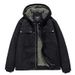 Men's Winter Workwear Jacket – Thickened Fleece-Lined Hooded Coat With Sherpa Collar For Extreme Cold Weather_viptrois.com
