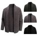Premium Notch Lapel Knit Cardigan For Men – Timeless Textured Pullover In Versatile Neutrals_viptrois.com