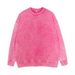 Loom In Stock Cross-Border 400G With Pockets Men's Heavy Retro Washed Vintage Round Neck Side Pocket Sweatshirt_viptrois.com