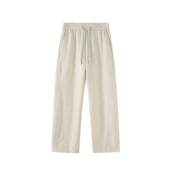 Men's Heavyweight Curved Trousers American Style Athletic Sweatpants Loose Fitting Wide Leg Casual Trousers Trendy for Autumn And Winter_viptrois.com
