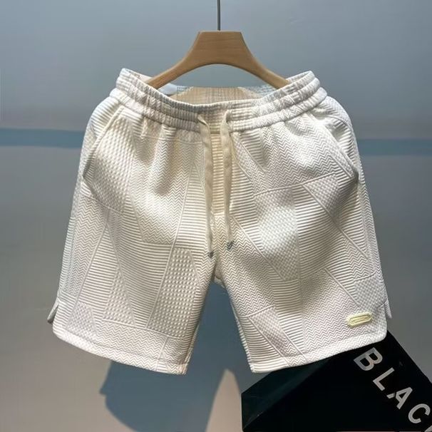 Men's Trendy Brand Split Hem Capri Pants Mid Length Casual Shorts Style Summer Wear_viptrois.com