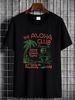 Retro Tiki Tee T Shirt Bar Restaurant Mug Rum Polynesian Hula The Aloha Club CA Homme Breathable Casual Soft Versatile Graphic Stylish Streetwear_viptrois.com