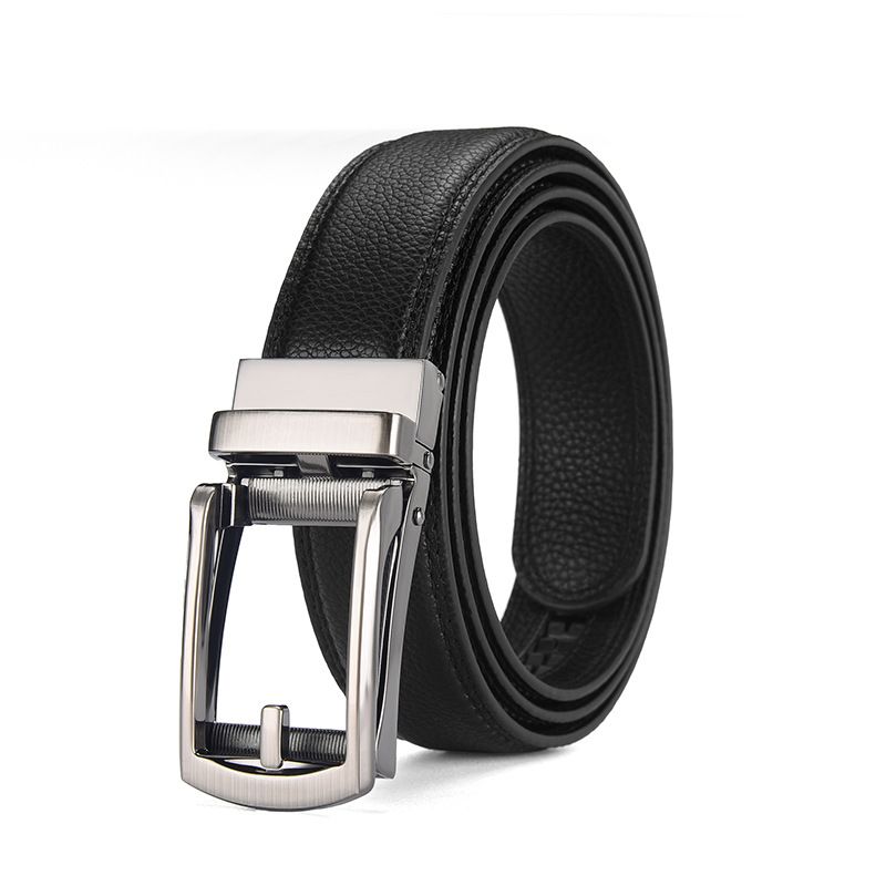 Men's Belts New Men's Pin Buckle Automatic Buckle Belt Business Casual Suit Jeans Belt_viptrois.com