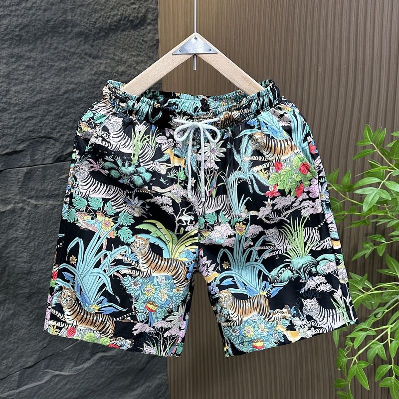 Men's Clothing Plus Large Size Couple Shorts Summer Beach Pants Casual Running Sports Shorts Men's 5-point Straight Leg Pants Trendy Men_viptrois.com