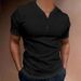 Men's Clothing Fashion Short Sleeve T Shirt Trendy V Neck Shirt_viptrois.com