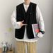 Cotton Summer New Trendy Brand Multi Pocket Workwear Jacket For Men, Loose And Versatile, Sleeveless Vest Top With_viptrois.com