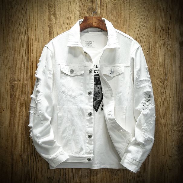 Men's Clothing Autumn New Men's Denim Jacket Japanese Retro Ripped Hole Embroidery Couple Large Size Denim Jacket Men_viptrois.com