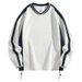 Pure Pure American Heavyweight Baseball Collar Sweatshirt Men's Spring Color Block V-Neck Base Shirt Sports Cleanfit Jacket_viptrois.com
