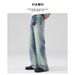 Men's Clothing Spring And Summer Gradient High Street Neutral Wide Leg Loose Baggy Jeans Flared Jeans For Men And Women_viptrois.com