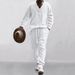 Men's Casual Long Pants & V-Neck Knit Sweater Set - Comfortable Cotton Blend Autumn Outfit For Stylish Men (White, Navy, Khaki, Light Gray, Black)_viptrois.com