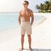 Men's Clothing Summer Men's Casual Shorts Multicolor Striped Casual Shorts Drawstring Pockets For Formal & Casual_viptrois.com