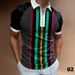 Men's Clothing Fashion Casual POLO Shirt Lapel Collage Pull On Button Business Solid Color Tops_viptrois.com