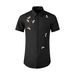 Men's Clothing Men's Slim Fit Cotton Shirt Short Sleeved Fashion Trendy Honey Embroidered Casual Clothing For Formal & Casual_viptrois.com