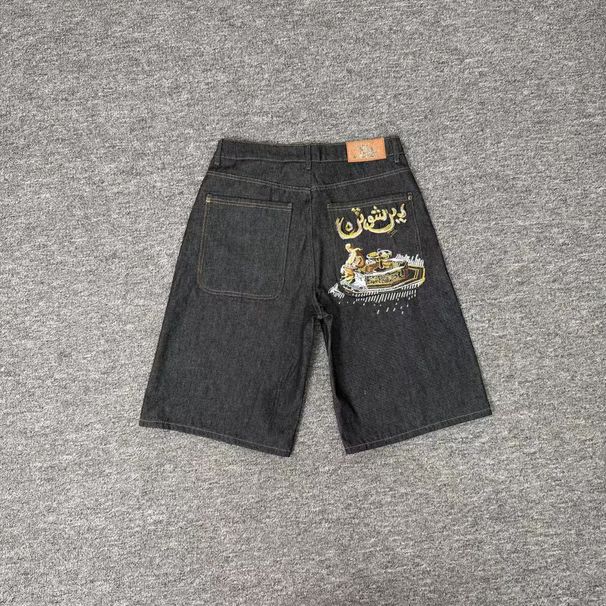 Cross-border Foreign Trade Trendy Brand Derschutze Casual Trousers With Plum Blossom Embroidery, Street Style Loose_viptrois.com
