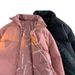 Reversible For Men Winter Thickened Down Cotton Coat American Style Niche High-end Trendy Brand Cool Youth Jacket_viptrois.com