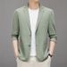 Men's Clothing Lashibert Nylon Spandex Elastic Unlined Hemming Sunscreen Suit Men's Spring And Summer Thin Single Layer Non Iron Suit_viptrois.com