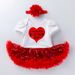 Baby Clothing Mother's Day Children's Clothing Baby Love Sequins Short Sleeve Halter Dress Holiday Princess Dresses_viptrois.com
