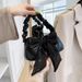 Retro Mini Handbag With Bow - Vintage Style Crossbody Purse For Women, Small PU Shoulder Bag, Fashionable Cute Clutch For Daily Outfits_viptrois.com