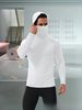 Outdoor Sports High Elastic Quick Drying Cycling Training Tight Turtleneck Hooded Long Sleeve Sweater_viptrois.com