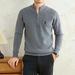 Autumn Winter New RL Pony Stand Collar Zipper Pullover Paul Sweater Men's Pure Cotton Embroidered Knitwear_viptrois.com