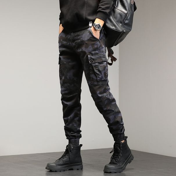 Men's Clothing workwear casual Pants autumn and winter loose new style Harlan men's leg binding trendy brand pants high-end sense Multi-bag Pants_viptrois.com