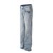 Men's Clothing Retro Neutral High End Street Trend Water Wash Blue Design Slim Men's Flared Casual Jeans_viptrois.com