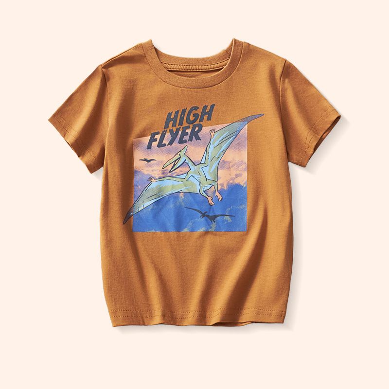 Mother & Kids Summer Children's Short Sleeved Cotton T Shirt Boys' Casual Fashion Short Sleeved Tops Small And Medium Children's Clothing_viptrois.com