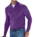 Men's Clothing new autumn long sleeve v neck fleece zipper men's casual top polo shirt_viptrois.com