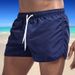 Men's Clothing Summer Beach Pants Comfortable Breathable Solid Color Running Casual Sports Three Quarter Pants_viptrois.com