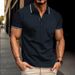 Men's New Lapel Polo Shirt Men's Casual Fashion Short Sleeve T Shirt Polo Shirt Men_viptrois.com