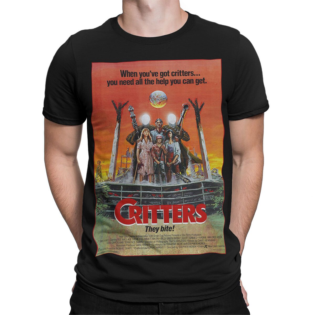 Critters They Bite Sci Fi Horror Movie Mens 100% Cotton T-shirt Mens Tees Top Womens Tee Graphic_viptrois.com