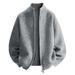 2025 Autumn Winter New Stand Collar Knitted Cardigan Sweater Men's Casual Style Zipper Outerwear_viptrois.com